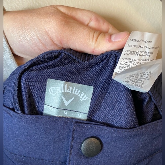 Callaway Navy Blue Caviar Ankle Zip Performance Casual Golf Pants - Picture 5 of 7